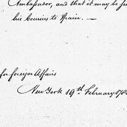 [Document, 1785 February 19]