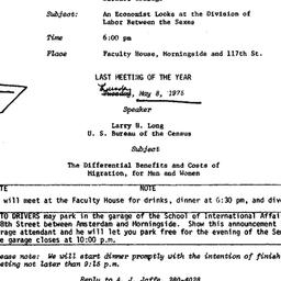 Announcements, 1975-04-07. ...