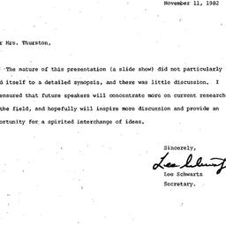 Correspondence, 1982-11-11....