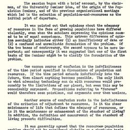 Minutes, 1949-10-31. Popula...