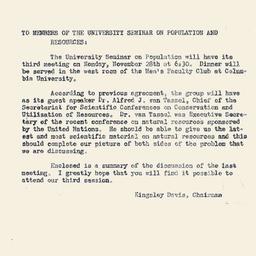 Announcements, 1949-11-22. ...