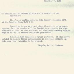 Announcements, 1949-12-07. ...