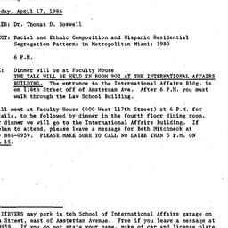 Announcements, 1986-04-17. ...