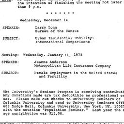 Announcements, 1977-12-14. ...