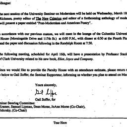 Announcements, 1987-02-17. ...