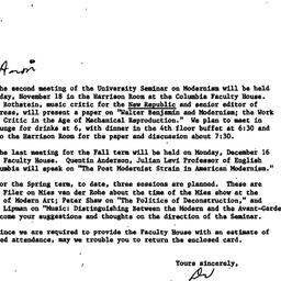Announcements, 1985-11-18. ...