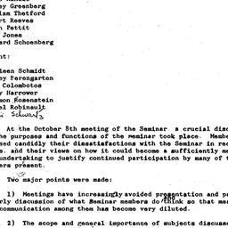 Minutes, 1963-10-08. The Ro...