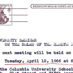 Announcements, 1966-03-30. ...