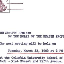 Announcements, 1966-03-22. ...