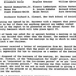 Minutes, 1962-03-27. The Ro...