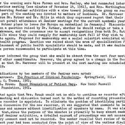 Minutes, 1961-11-28. The Ro...