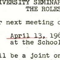 Announcements, 1965-04-02. ...