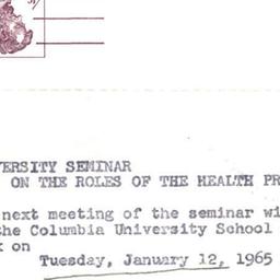 Announcements, 1964-12-02. ...