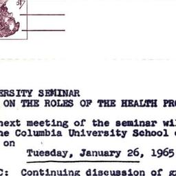 Announcements, 1965-01-26. ...