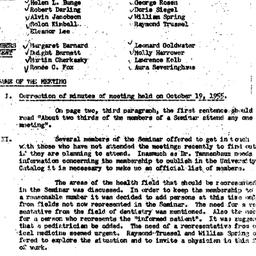 Minutes, 1955-11-07. The Ro...