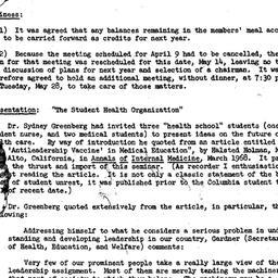 Minutes, 1968-05-14. The Ro...