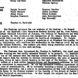 Minutes, 1957-10-08. The Ro...