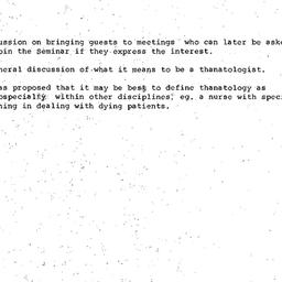 Minutes, 1976-04-14. Death,...