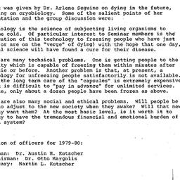 Minutes, 1979-05-02. Death,...