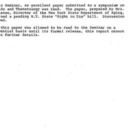 Minutes, 1979-03-07. Death,...