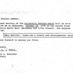 Announcements, 1978-10-18. ...