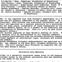 Minutes, 1989-11-09. Death,...