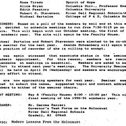 Minutes, 1991-04-10. Death,...