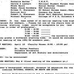 Minutes, 1991-03-13. Death,...