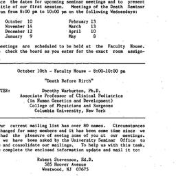 Announcements, 1990-10-10. ...