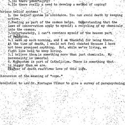Minutes, 1974-02-06. Death,...