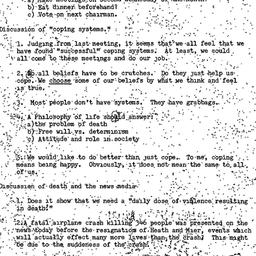 Minutes, 1974-03-06. Death,...