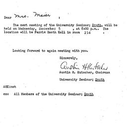 Announcements, 1973-11-29. ...