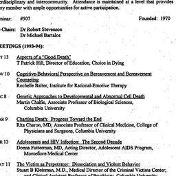 Schedules, Death, seminar 5...