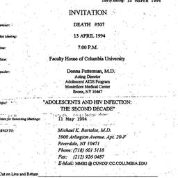 Announcements, 1994-03-15. ...