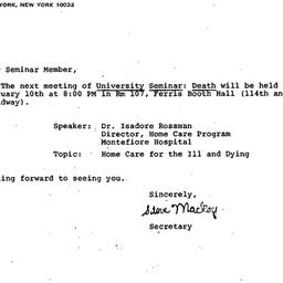 Announcements, 1982-02-10. ...