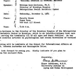Announcements, 1981-11-24. ...