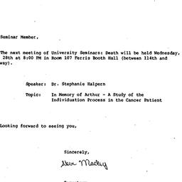 Announcements, 1982-04-28. ...