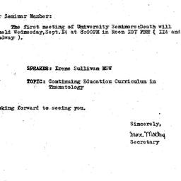 Announcements, 1983-09-14. ...