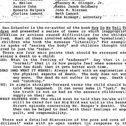 Minutes, 1987-03-04. Death,...