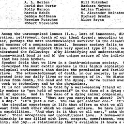 Minutes, 1987-04-01. Death,...