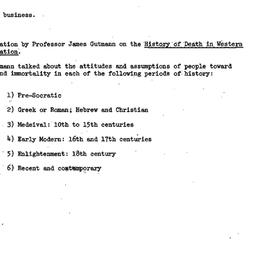 Minutes, 1977-02-08. Death,...