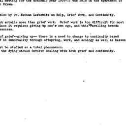 Minutes, 1977-06-08. Death,...