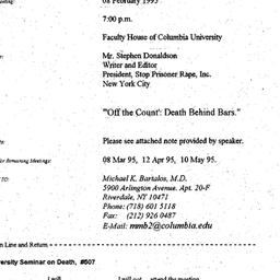 Announcements, 1995-02-08. ...