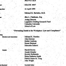 Minutes, 1995-04-12. Death,...