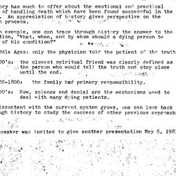 Minutes, 1981-02-11. Death,...
