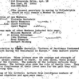 Minutes, 1981-05-06. Death,...