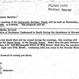 Announcements, 1981-05-06. ...