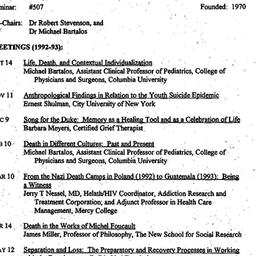 Schedules, Death, seminar 5...