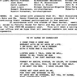 Minutes, 1989-04-05. Death,...