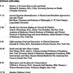 Schedules, Death, seminar 5...